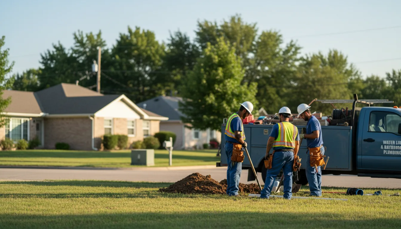 Residential water line and bathroom plumbing service in Duncan, MS